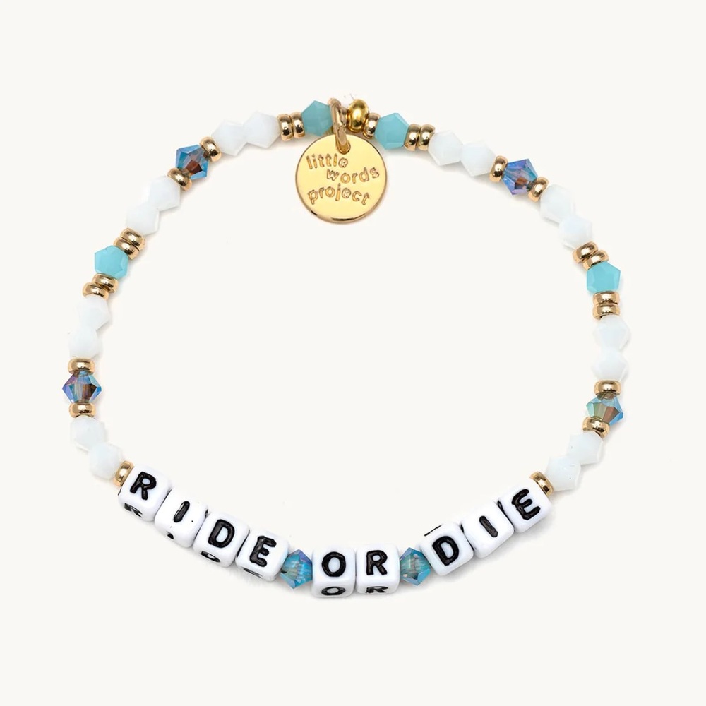Little Words Project Ride or Die Friendship Bracelet NWT🩵